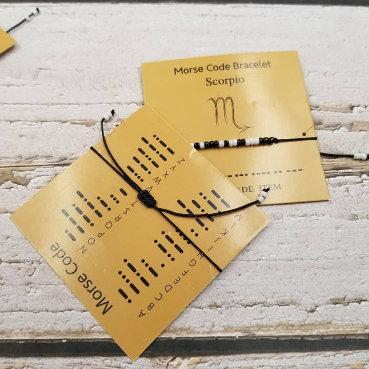 Treasure Wholesale - Wholesale Beaded Bracelet - Constellation Morse Code Bracelet With Card3