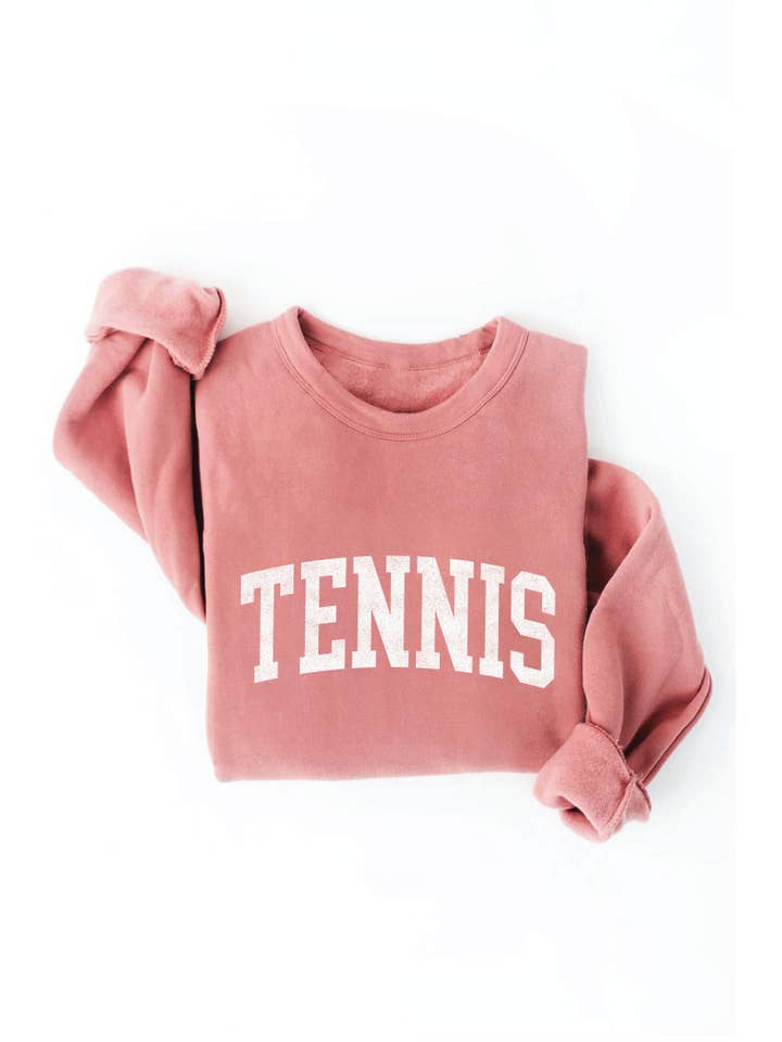 OAT COLLECTIVE - Wholesale Graphic Sweatshirt - Women's - TENNIS Graphic Sweatshirt