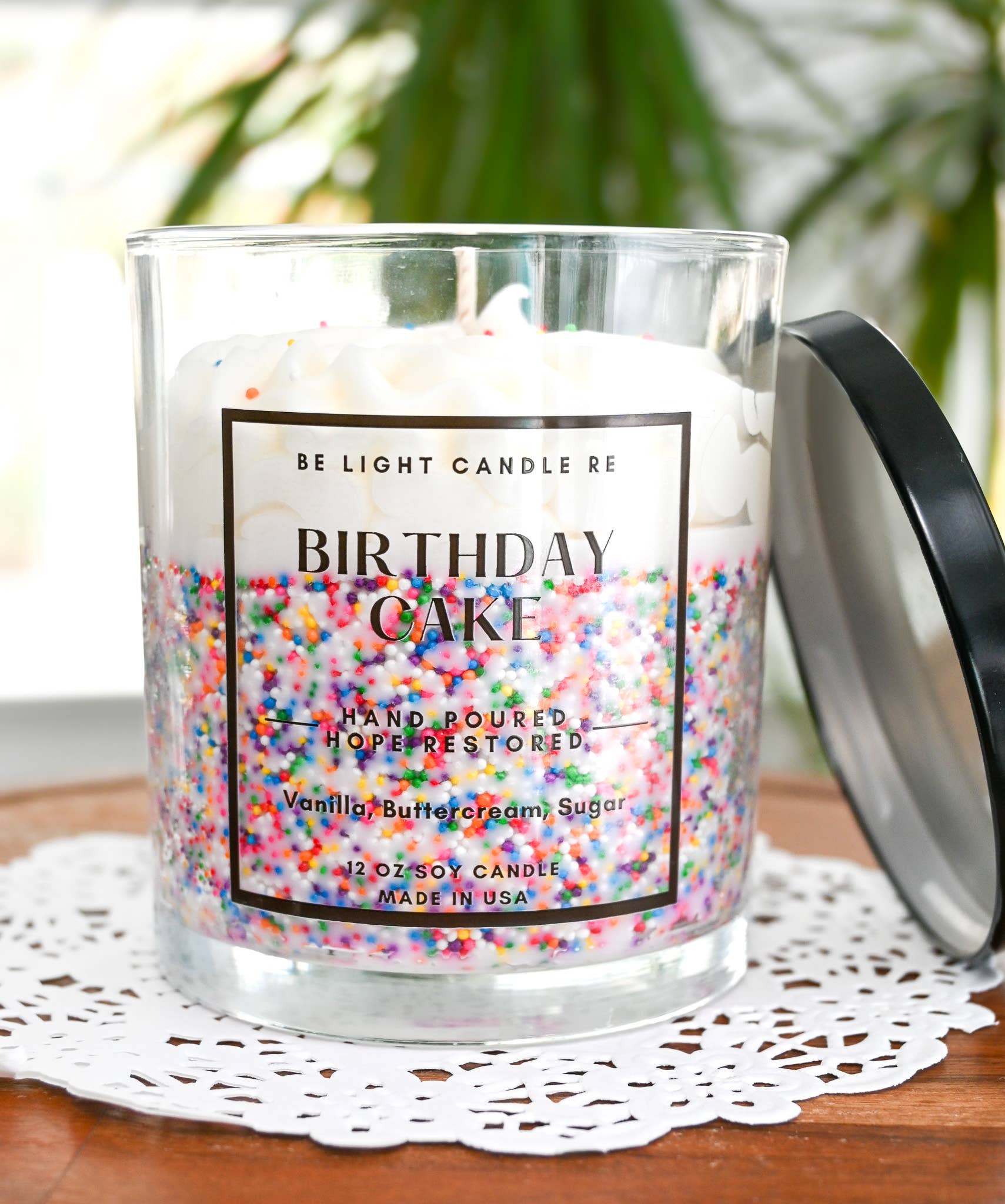 Be Light Candle RE - Wholesale Jar/filled candle - Birthday Cake, Scented Soy Candle | Most Loved Gift | Friend