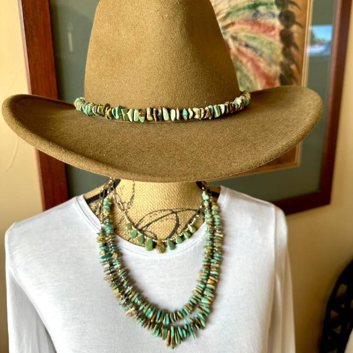 Fleurdesignz Western Jewelry - Wholesale Pendant/Charm Necklace - Natural Turquoise Chip Necklace, Layering Necklace, Stacked Necklace1