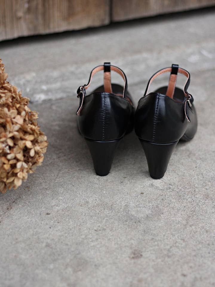 MIUMMASH DAMIAN TOMZIK - Wholesale Low Heels - Women's - Handmade Leather heels (5.5 cm) - Astrid - Black 35-42 6