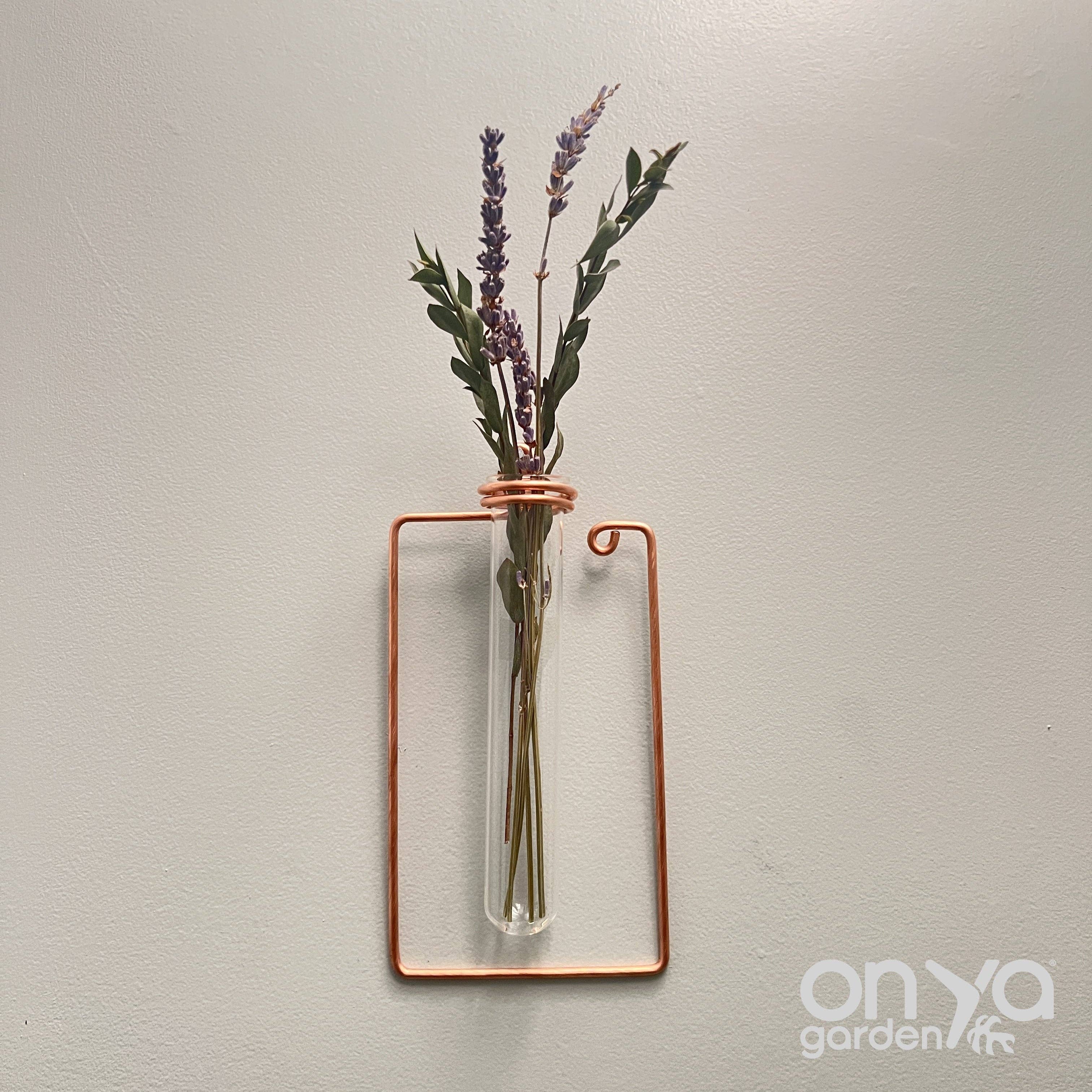 On Ya Garden - Wholesale Hanging Planter - Copper Rectangle Propagation Wall Vase, Hanging Propagation Station3