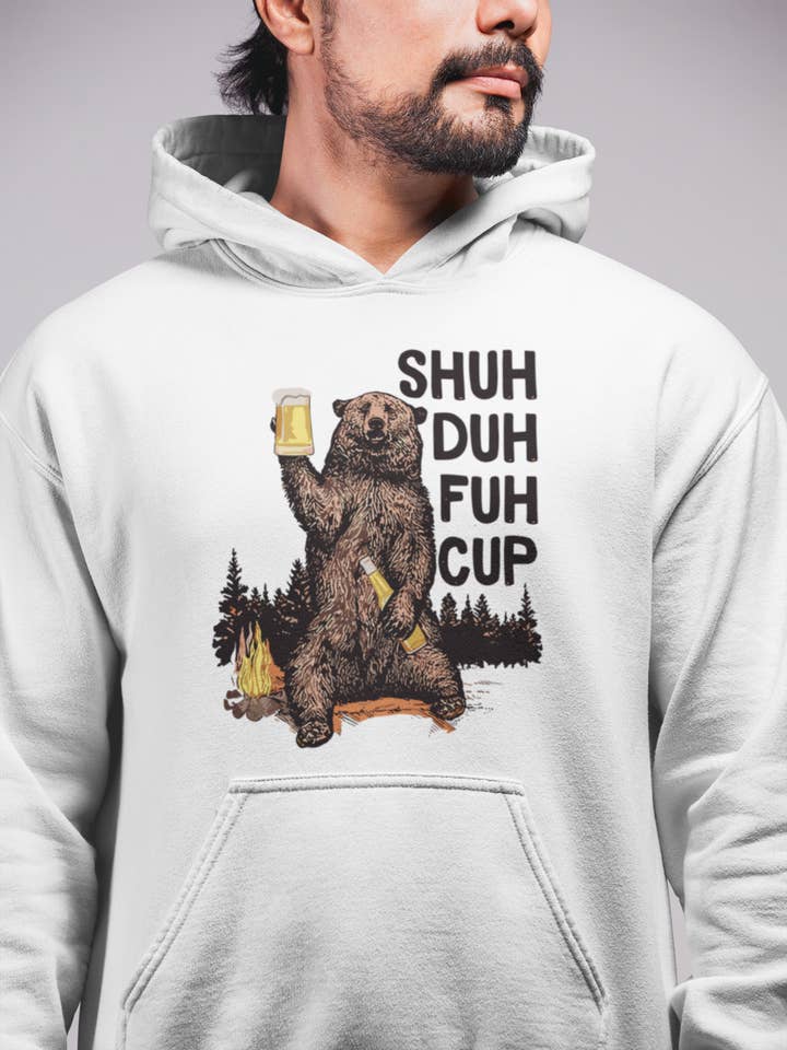 Hunt Hook Eat - Wholesale Hoodie - Unisex - STFU Bear Hoodie2