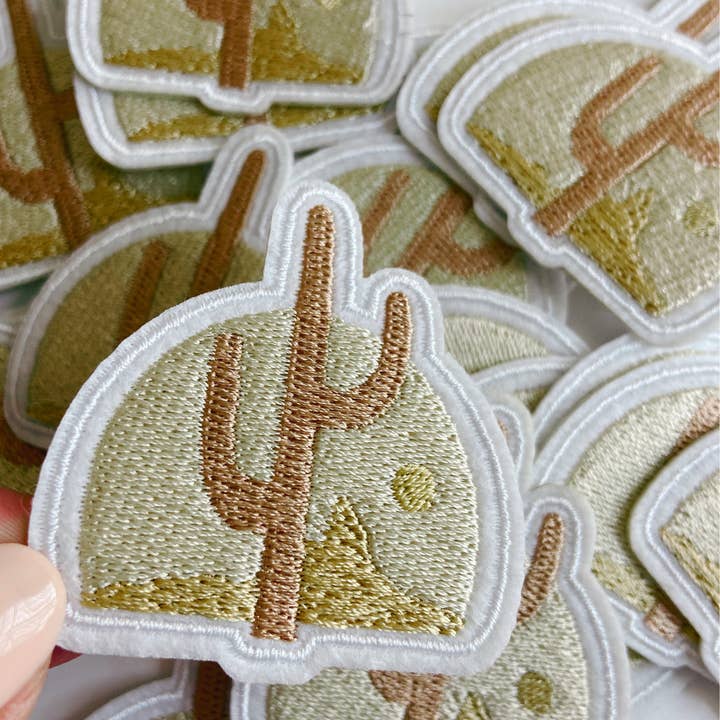 TEELUX - Wholesale Patch - 2.5" Tall Cactus - Embroidered Hat Patch