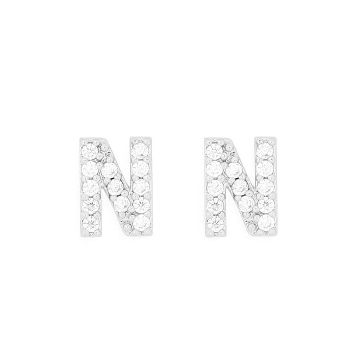 MYS Wholesale Inc - Wholesale Stud/Post Earrings - Cubic Zirconia Initial Earrings26