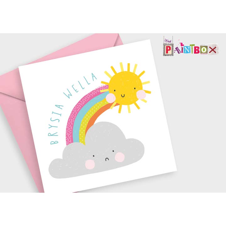 Brysia Wella - As melhoras - pacote de arco-íris, sol e nuvem x6 Cartões por atacado de The Paintbox