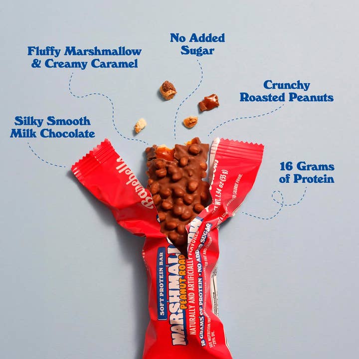 Shop The King - Wholesale Marshmallow - Barebells Soft Marshmallow Peanut Road Boxes 12ct3