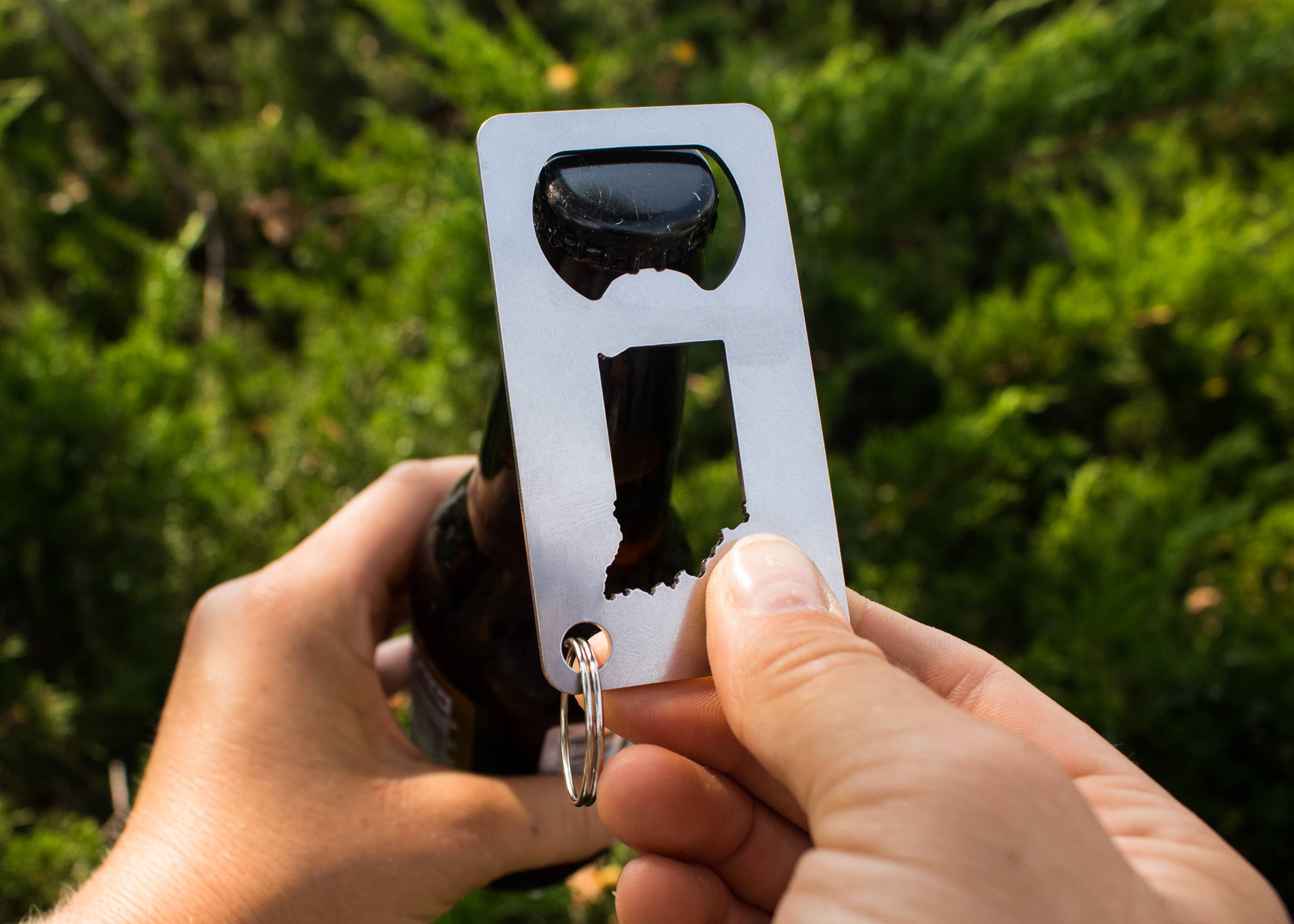 Iron Maid Art - Wholesale Bottle/Wine Opener - Indiana State Stainless Steel Beer Bottle Opener Gift3