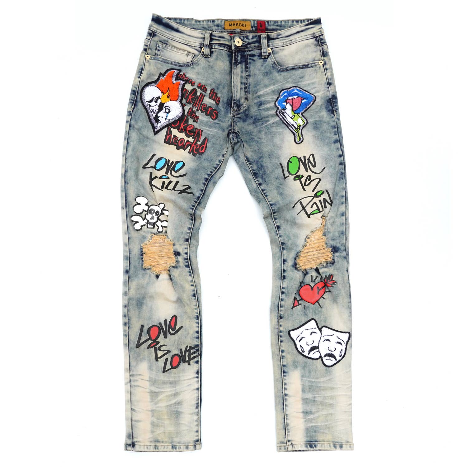Wholesale M1999 Love Kills Jeans Dirt for your store Faire