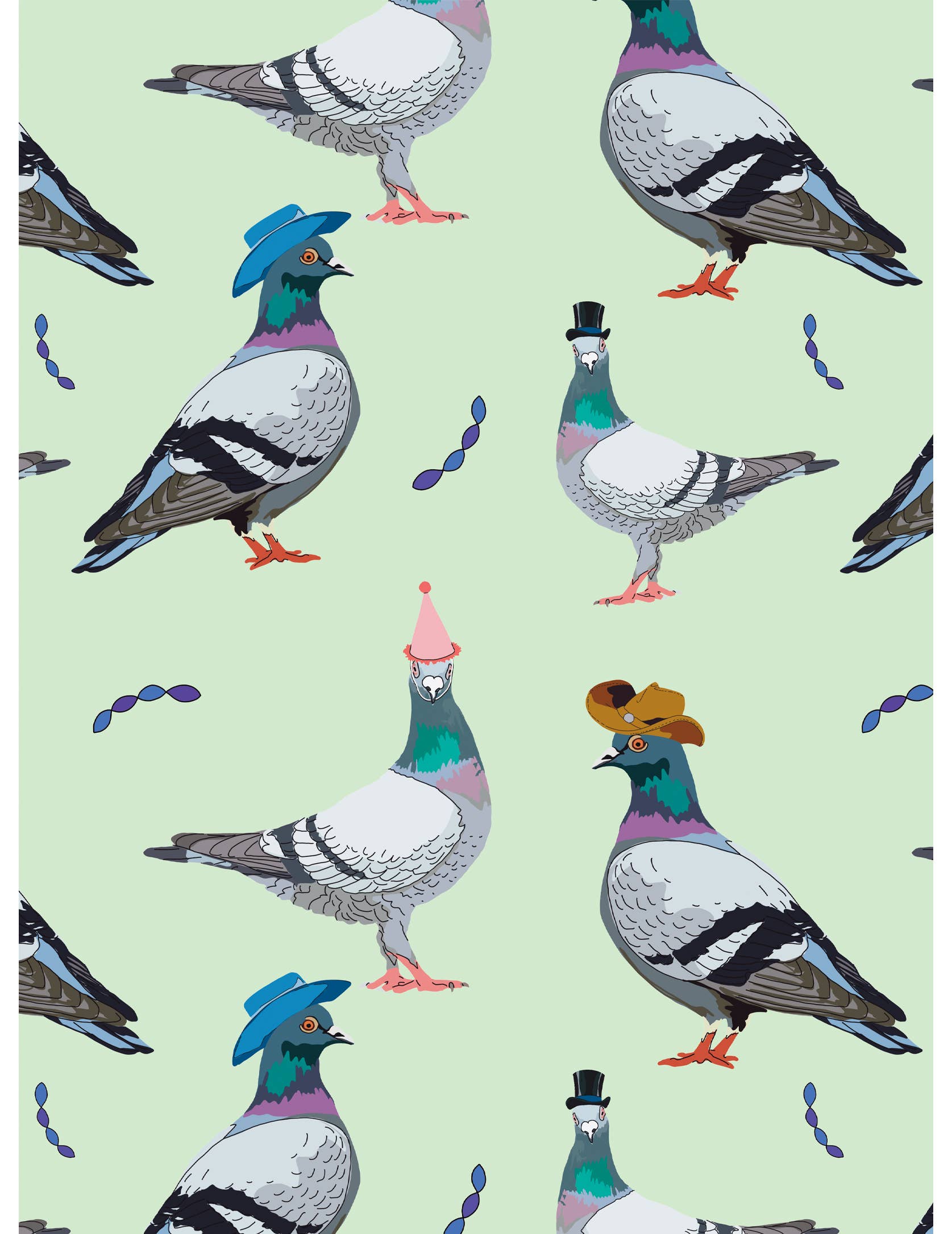 Drawn Goods - Wholesale Gift Bag - Pigeon Party Gift Bag2