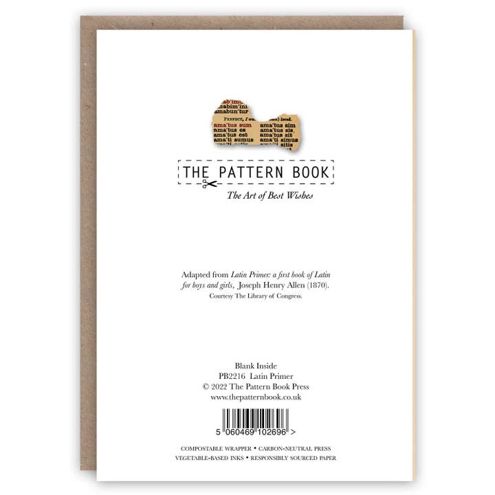 The Pattern Book - Wholesale Love Card - Latin Primer1