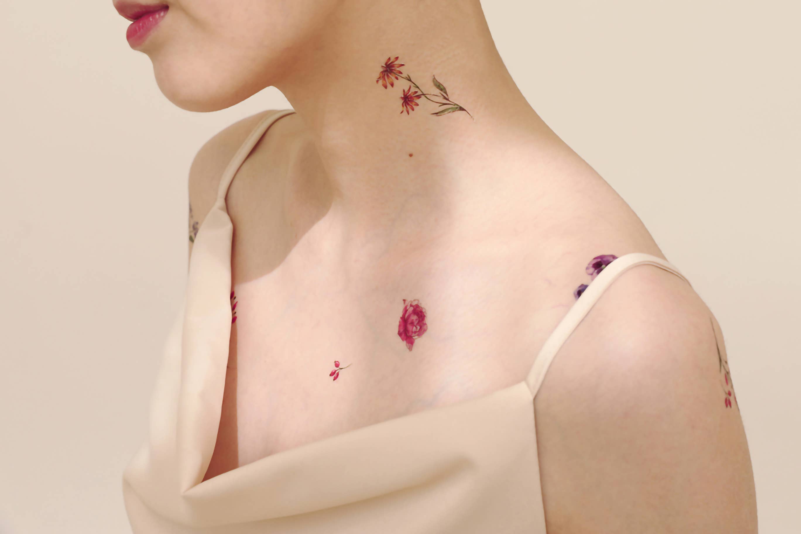 PAPERSELF - Wholesale Tijdelijke tattoo - Bloemen en bessen Tijdelijke Tattoos Stickers8