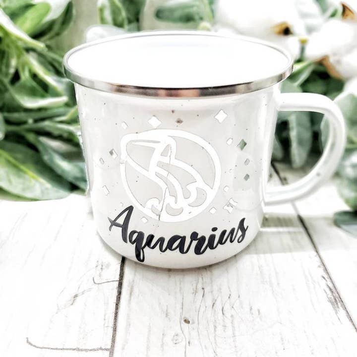 Superior Sweet Water - Venta al por mayor Taza - Taza de acuario, taza de café del zodiaco, regalo de acuario, taza de campamento de acuario, taza de constelación, regalo de cumpleaños del zodiaco, taza de café de astrología, acuario