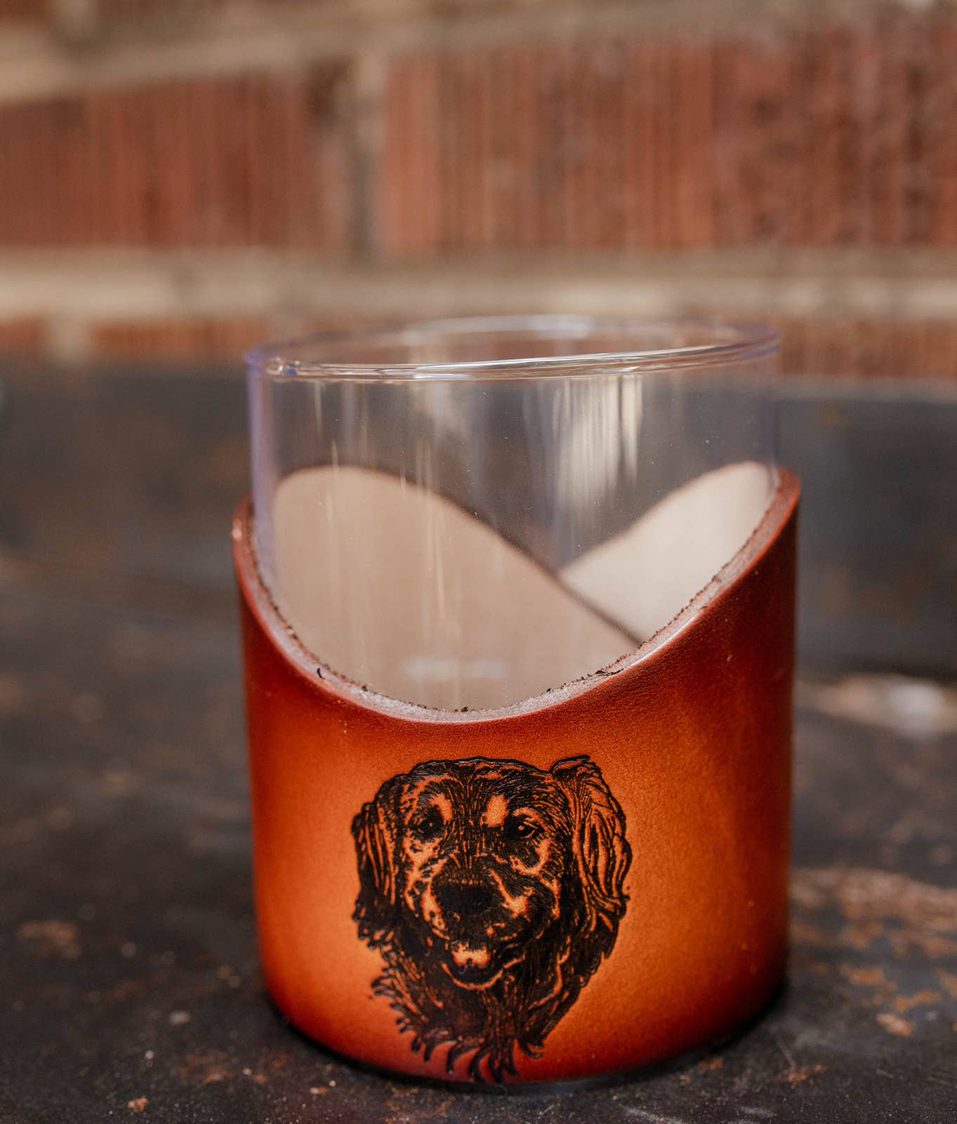 Lindy Leather – Copo de coquetel/álcool por atacado – Pele Rocks Vidro - Barware Leve Mancha Artesanal16