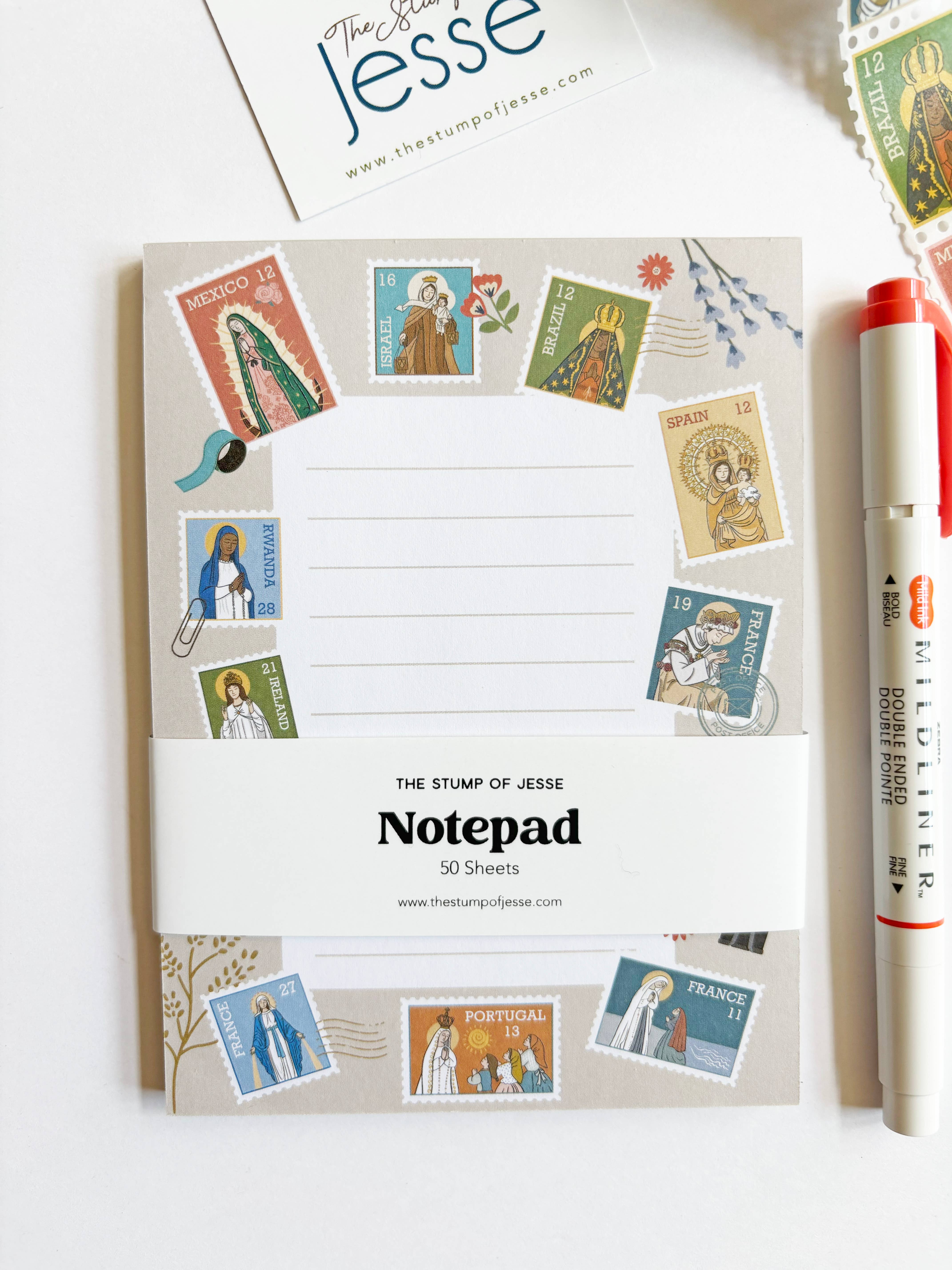 The Stump of Jesse - Wholesale Notepad - Ave Maria Post Notepad1