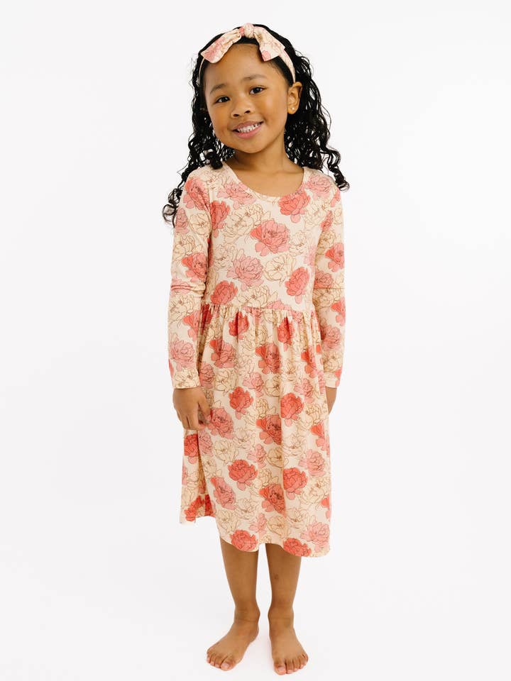 Peony Bamboo Dress for wholesale by Little One Shop