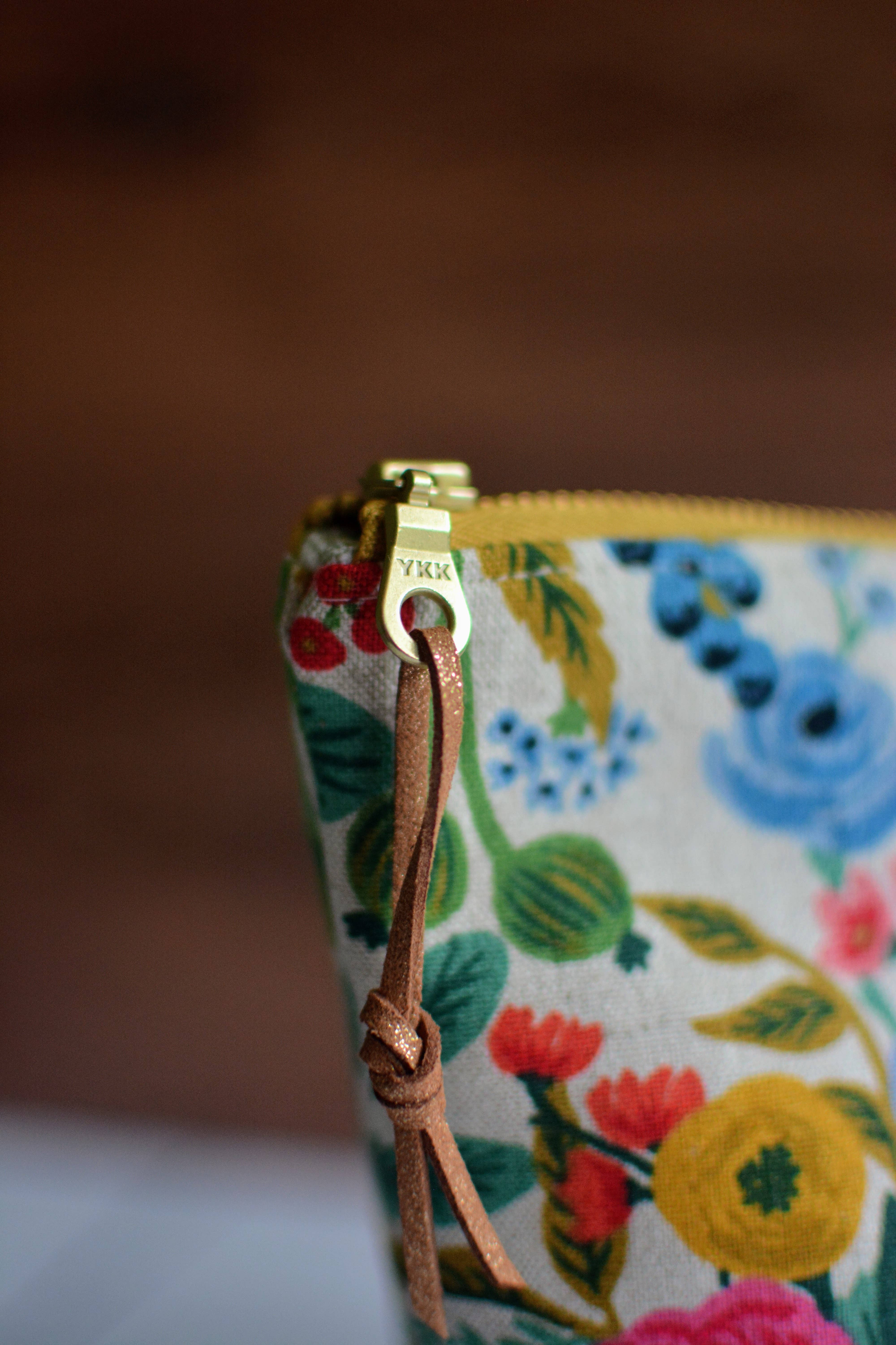 Bamboo Hill - Wholesale Makeup/Cosmetic Bag - Zippered Pouch in Rifle Paper Co Canvas fabric3