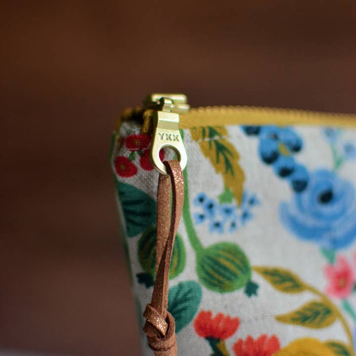 Bamboo Hill - Wholesale Makeup/Cosmetic Bag - Zippered Pouch in Rifle Paper Co Canvas fabric3