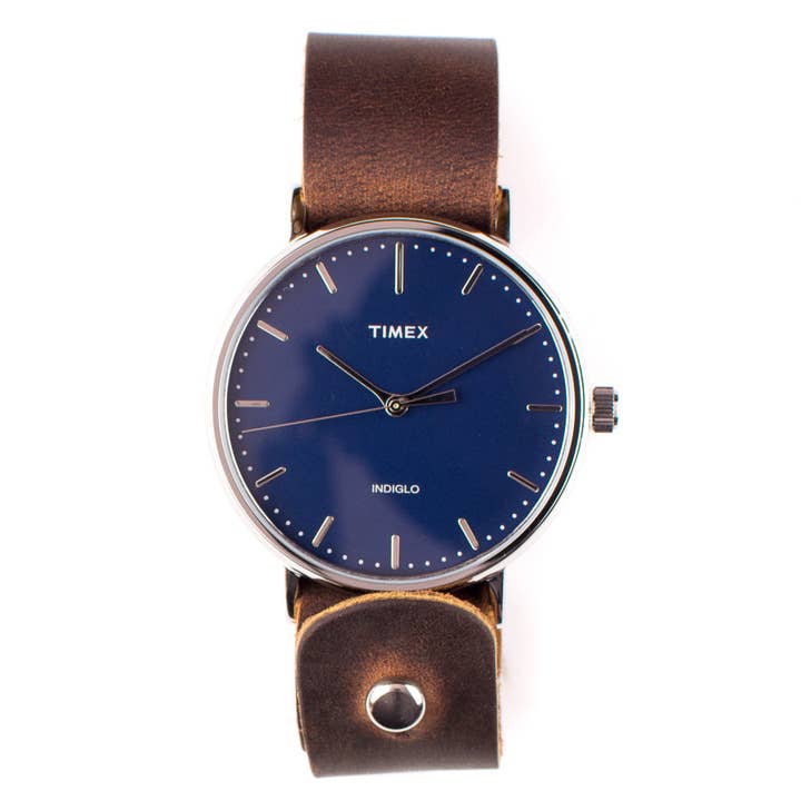 Timex 41 mm Silber/Kobalt Fairfield & 20 mm FFF Armband für den Großhandel von Form Function Form