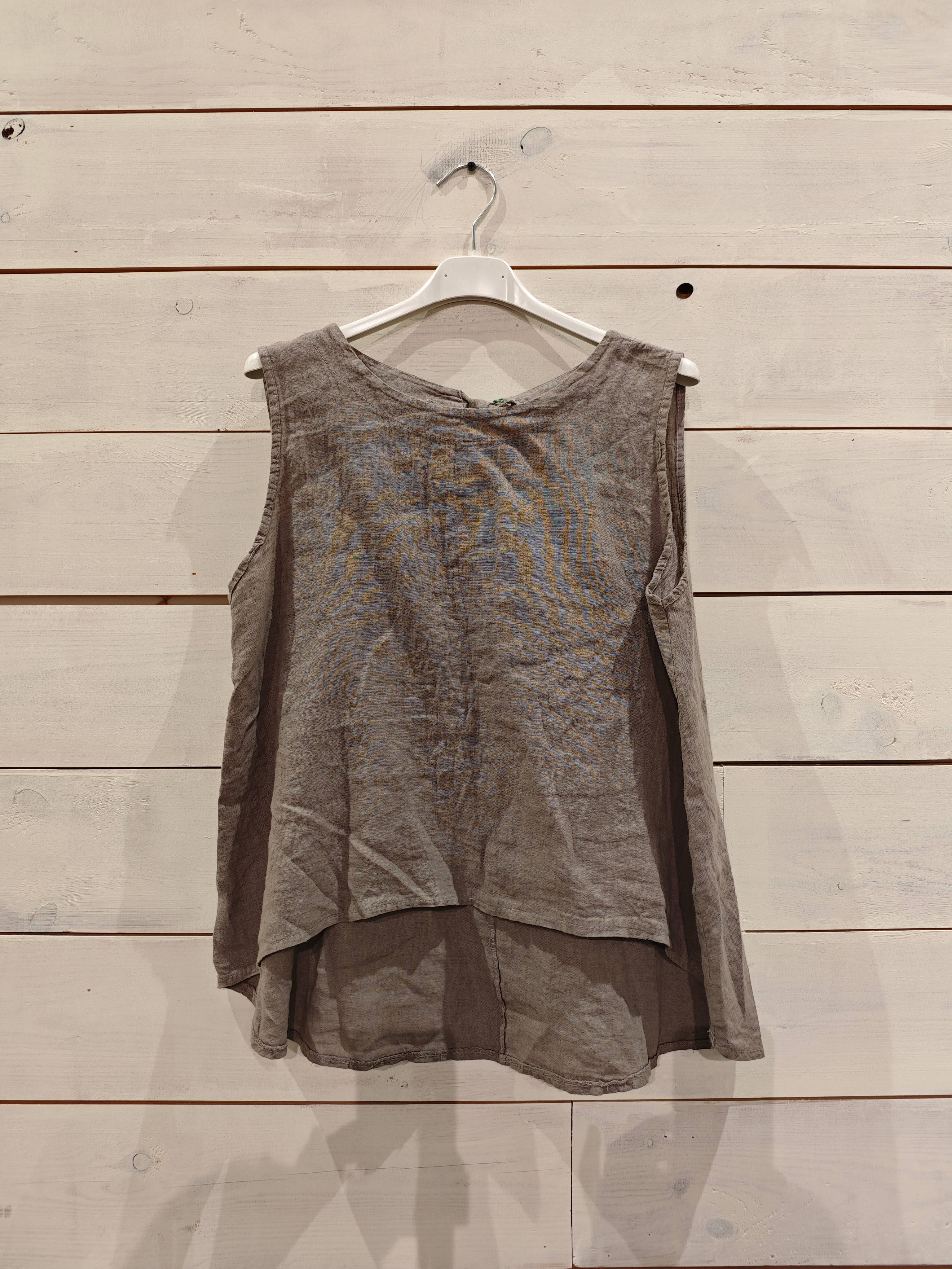 Linos y Textiles - Vendita all'ingrosso Camicetta - Donna - REF 15763 T-SHIRT CON MANICHE A SISA CON NASTRO IN 100% LINO19