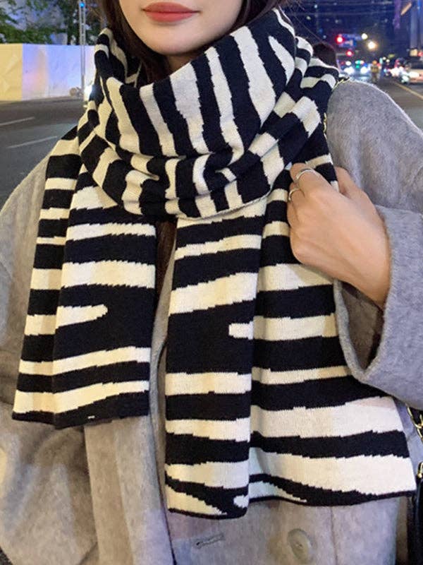 Keep Warm Zebra-Stripe Shawl&Scarf for wholesale by VividLux