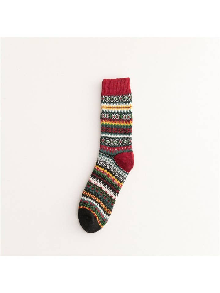 Funkyrel® Atzbranding Limited - Venta al por mayor Calcetines - Mujer - Rufia - Calcetines de invierno de punto a media pierna con estilo británico9