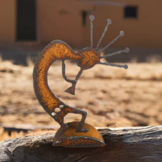 Universal Ironworks USA - Wholesale Decorative Figurine - Kokopelli Rustic Doodad Standing Figurine Southwest Tabletop0
