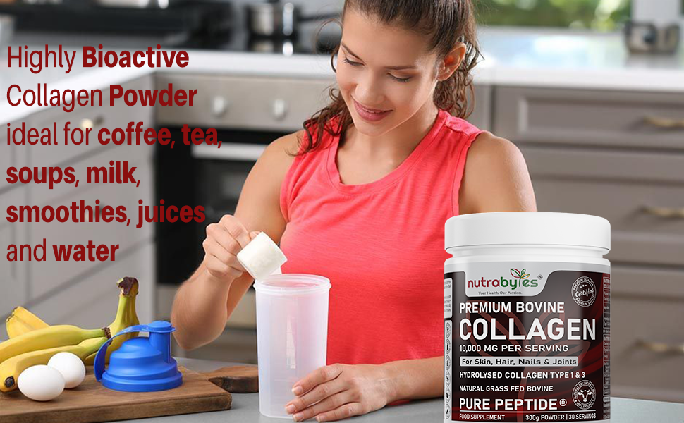 NUTRABYTES - Wholesale Oral Supplement/Vitamin - Hydrolysed Collagen Powder (Bovine) 10,000 mg + Amino Acids10