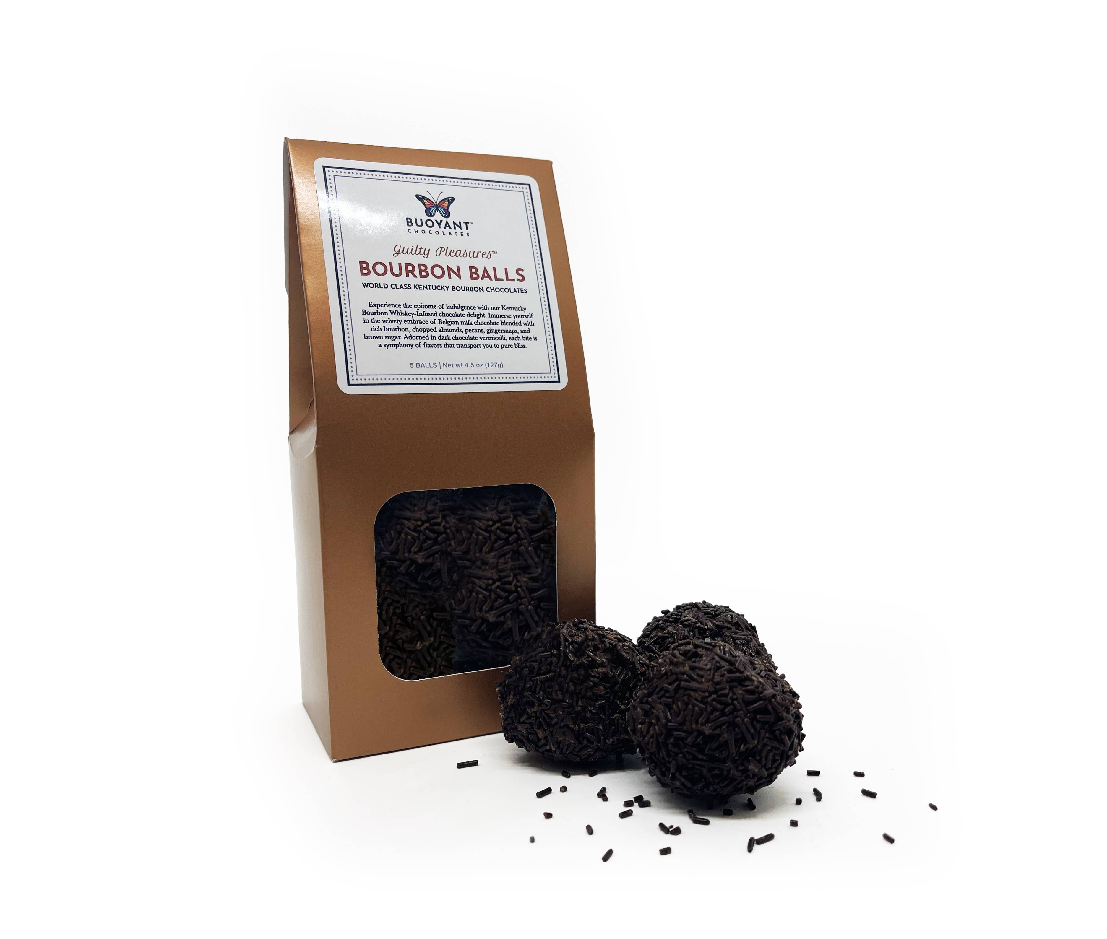 Buoyant Chocolates & Confections - Wholesale Chocolate Covered Sweets - World Class Kentucky Bourbon Balls (5 Balls)