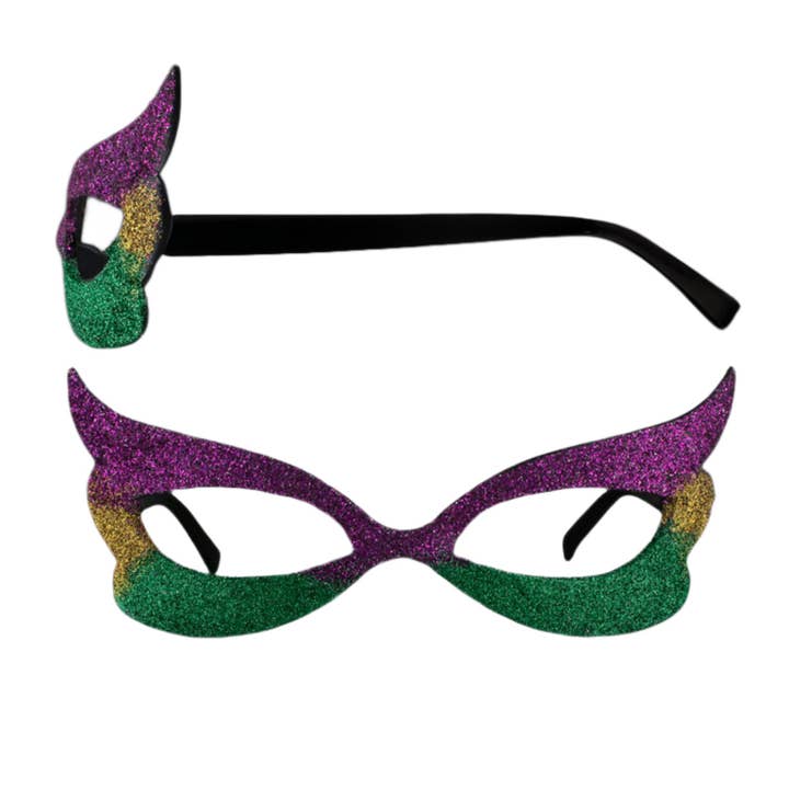 Blinkee.com, LLC - Wholesale Costume - Unisex - Sparkling Glitter Eyeglasses Mask for Mardi Gras New Orleans5