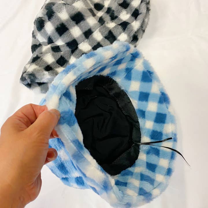 Ellison+Young - Wholesale Vissershoedje - Dames - Supergezellige geruite bucket hat