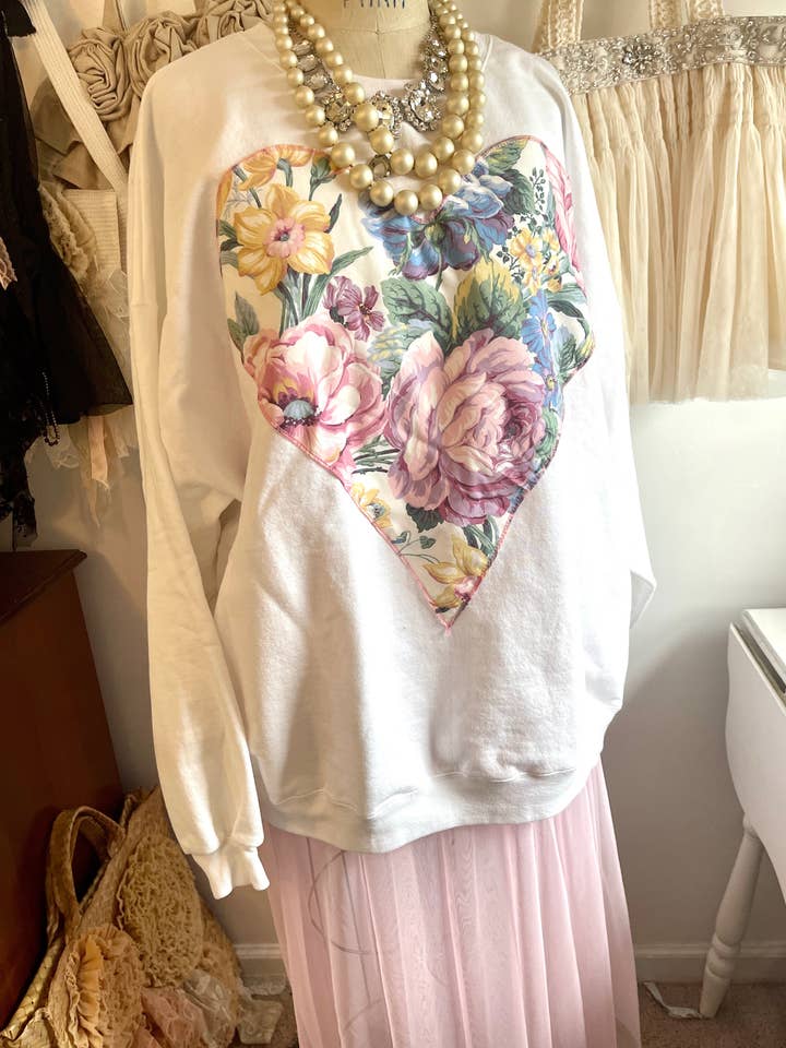 Heart Sweatshirt for wholesale by Farm Charm Couture