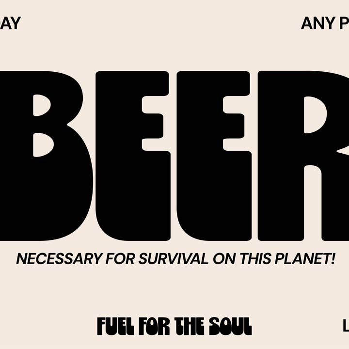 Blue Iris Designs Co – Impressão artística por atacado – Impressão tipográfica de cerveja1