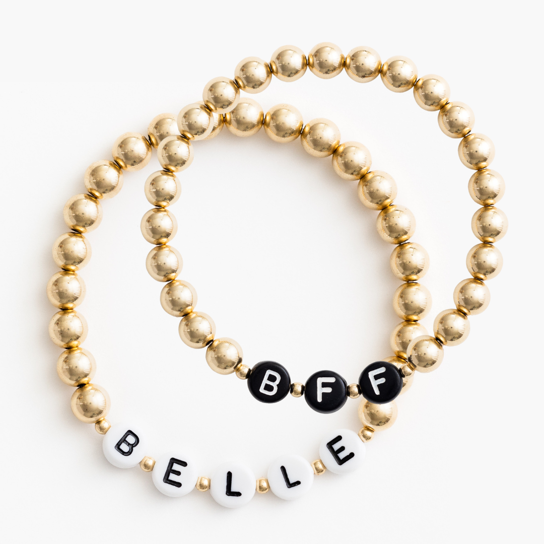 Names For Good - Wholesale Beaded Bracelet - The Gold with Gold Spacers Bracelet5