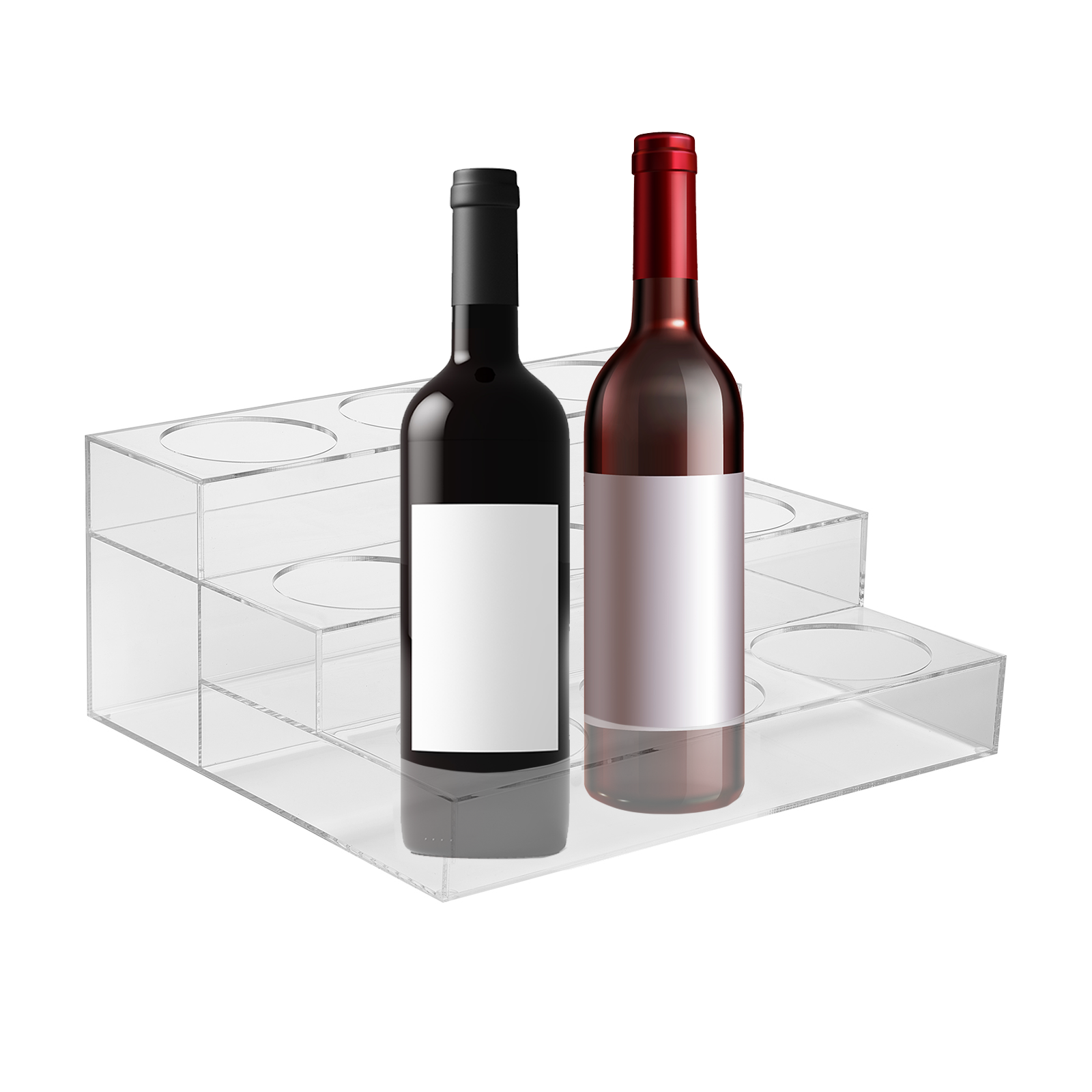 The Wine Savant /  Khen Glassware - Wholesale Bottle Rack/Holder - Acrylic Plastic Bottle Holder4