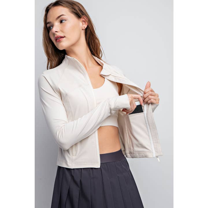 Rae Mode - Wholesale Athletic Jacket - Women's - BUTTER LONG SLEEVE CROP DEFINE JACKET20