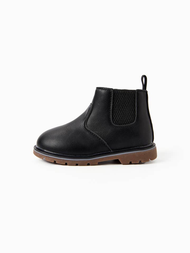 PatPat - Wholesale Boots - Kids - Kids' Spandex PU Leather Boots with Zipper - Solid Color