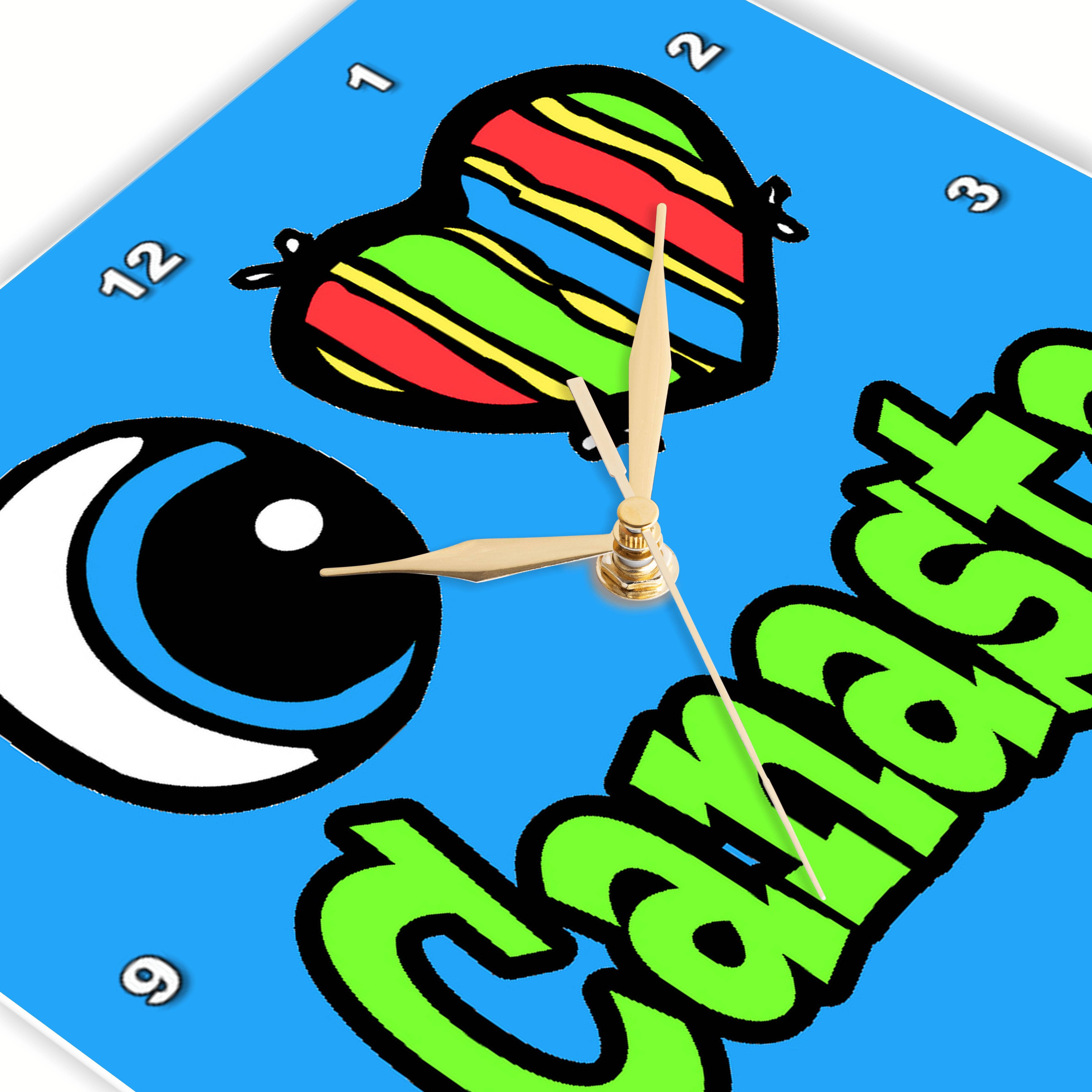 3dRose - Wholesale Wall Clock - 3dRose, Bright Eye Heart I Love Canasta, Wall Clock1