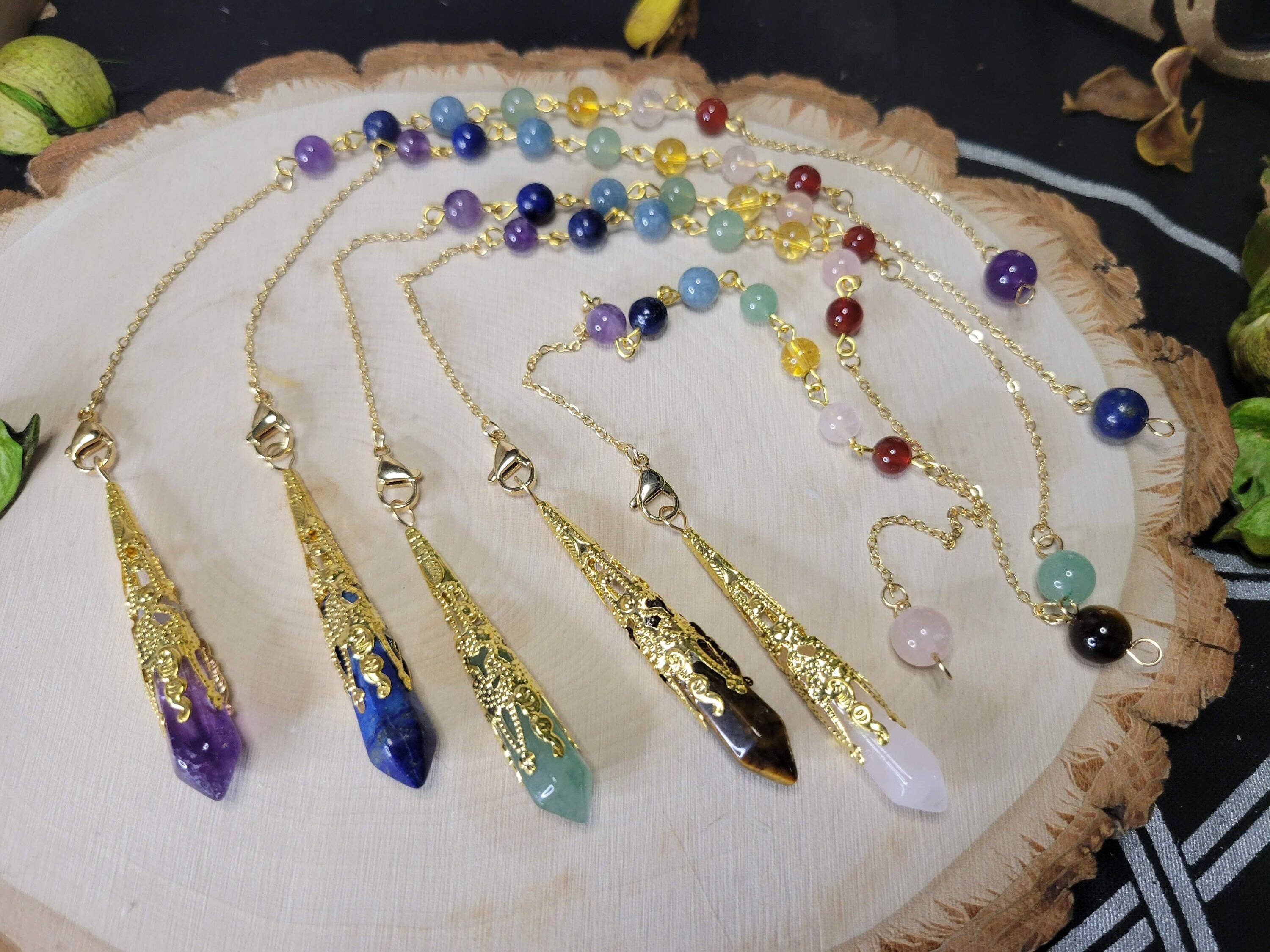 New!!! Charms Crystal Earrings ,stacked Stone Drop Earrings |Charm and Crystal Earrings ,Witch Jewelry, Healing Crystal Energy My Magic Place Shop