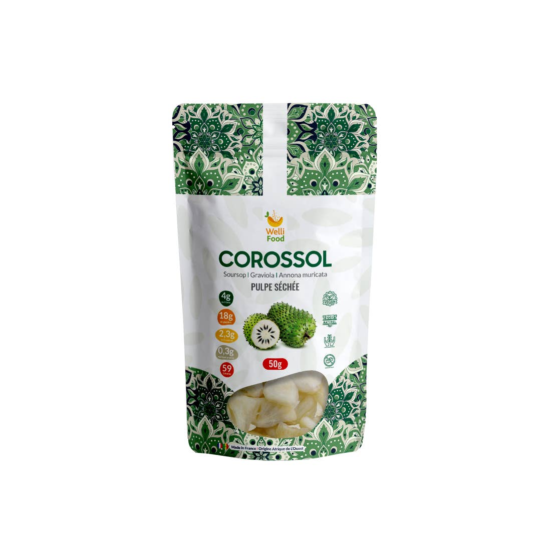 WELLI FOOD - Wholesale Dried/dehydrated fruit - Dried soursop (Graviola) 50g