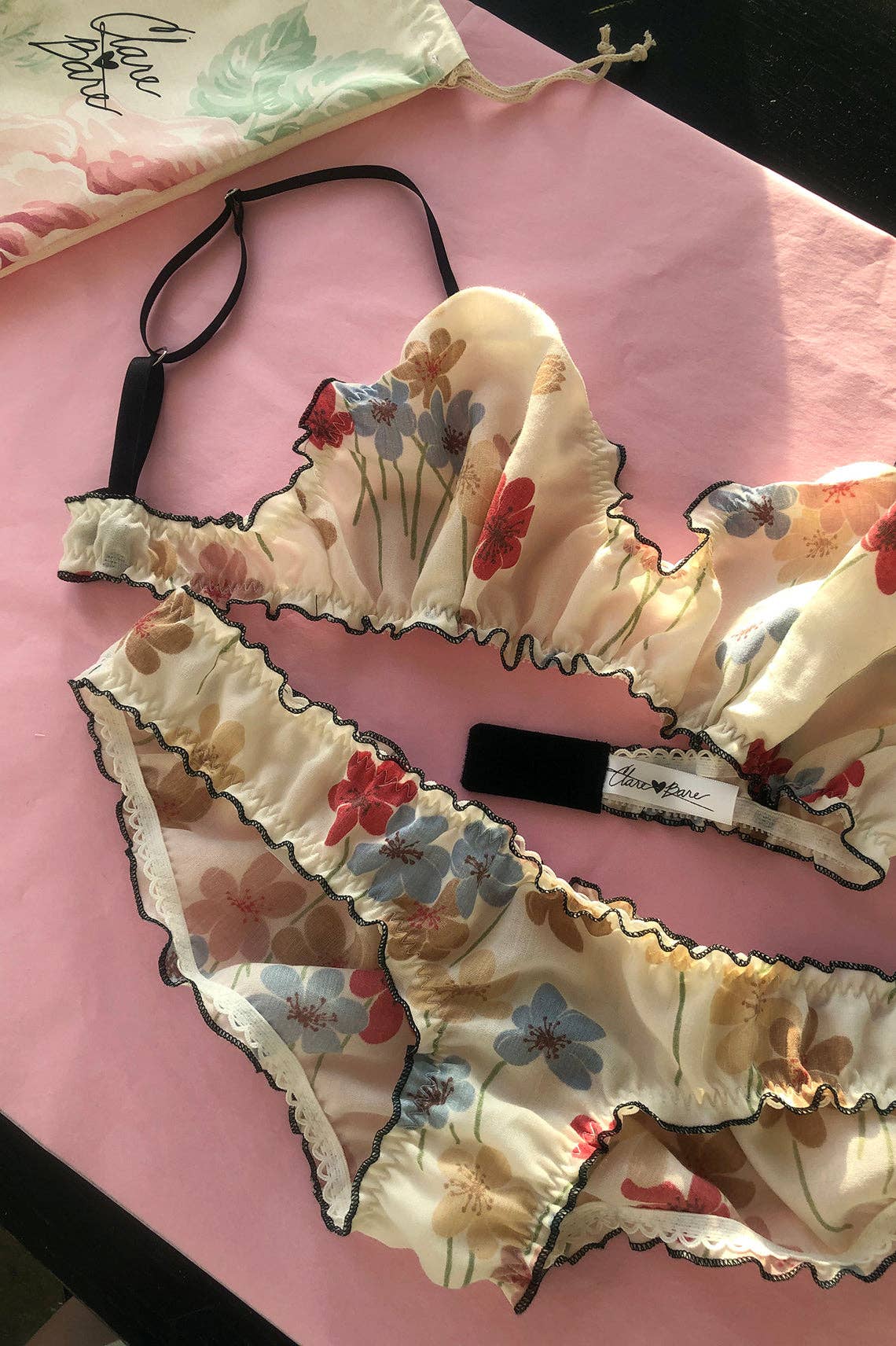 Clare Bare - Wholesale Lingerie Set - Women's - READY TO SHIP Mystery Print Oleander Bralette & Bloomer Set20