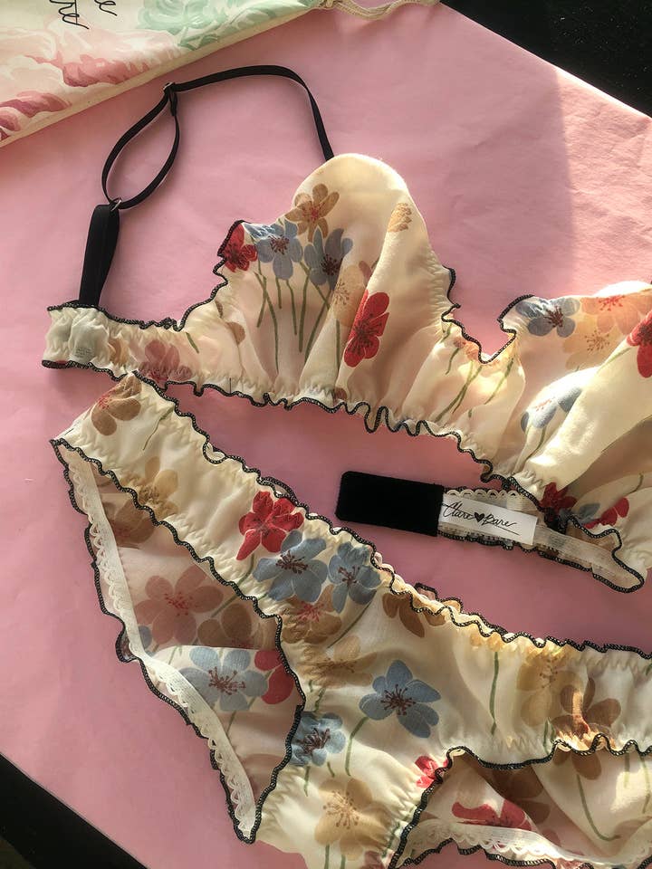 Clare Bare - Wholesale Lingerie Set - Women's - READY TO SHIP Mystery Print Oleander Bralette & Bloomer Set20