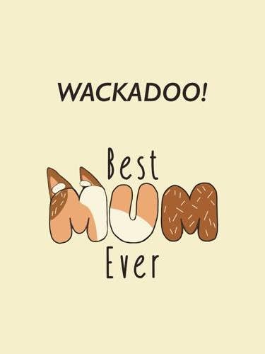 Tarjeta de Mamá Inspirada en Bluey para venta al por mayor de Sassy Jac