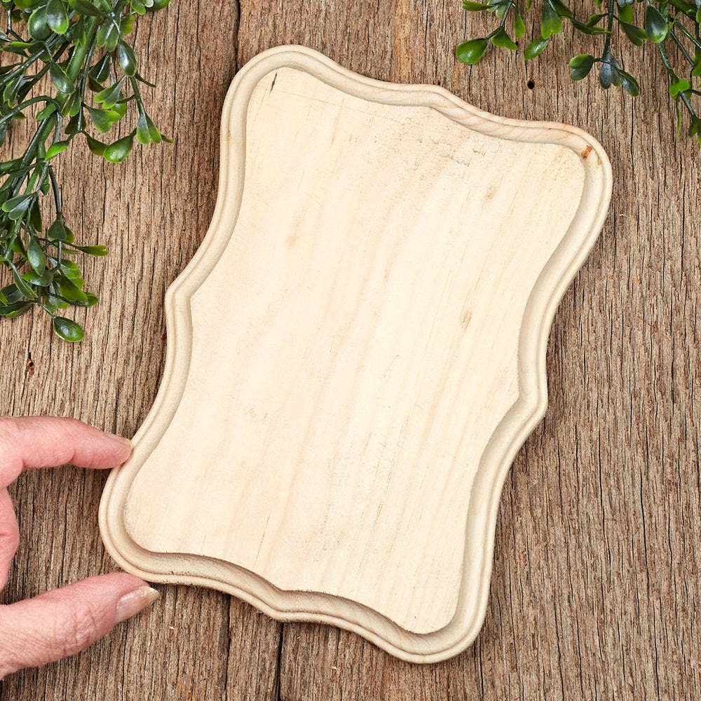 Factory Direct Craft – wholesale Plaque –  7" x 5-1/4" x 3/4" Thick - Unfinished Wood Shield Plaque 2