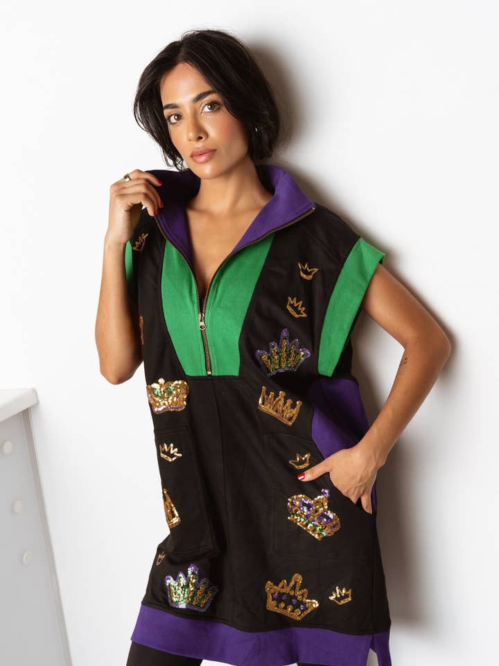 Robe de tennis à couronnes pour adulte – Noir pour la vente par Mardi Gras Creations