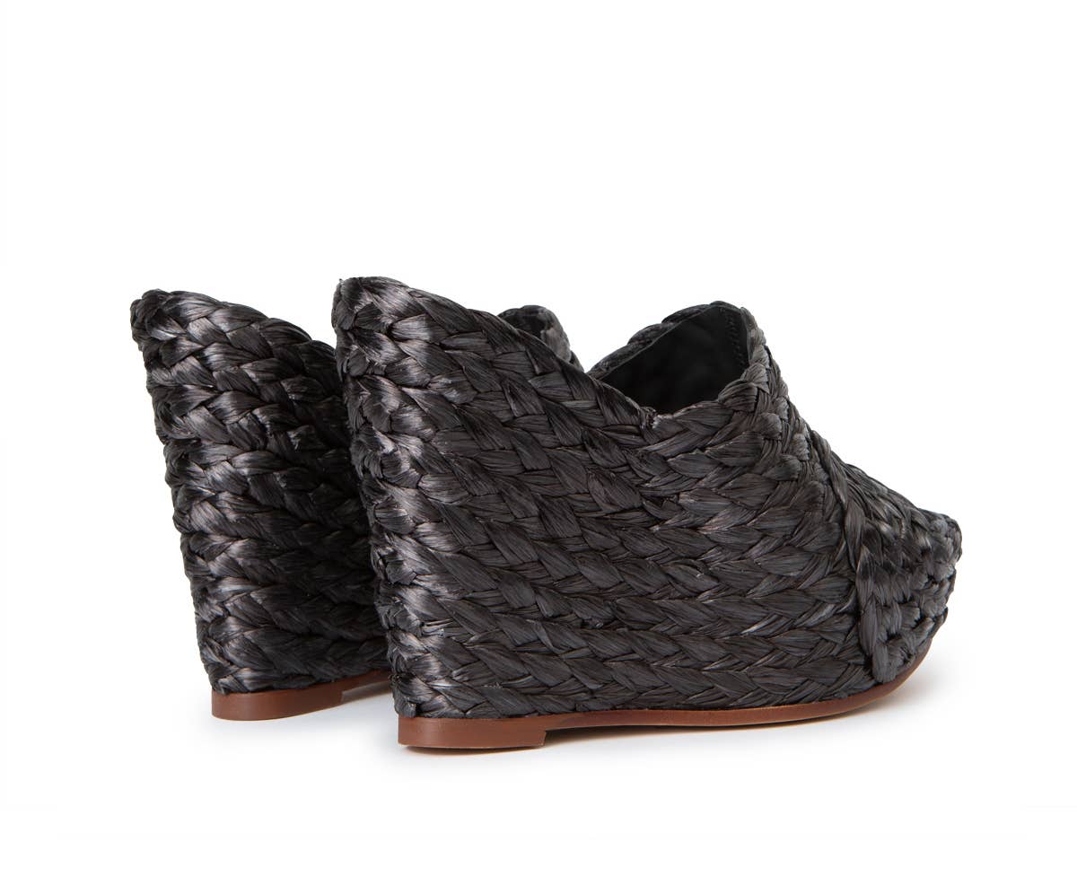 SS- KATE, lead shiny raffia wedge for wholesale on Faire2