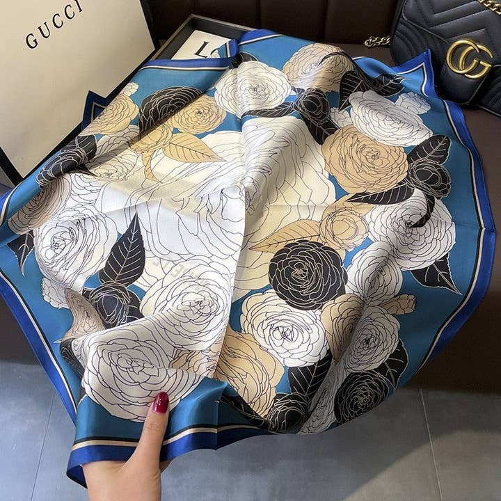 FurDecoration - Wholesale Scarf - Women's - Versatile Printed Silk Square Scarf4