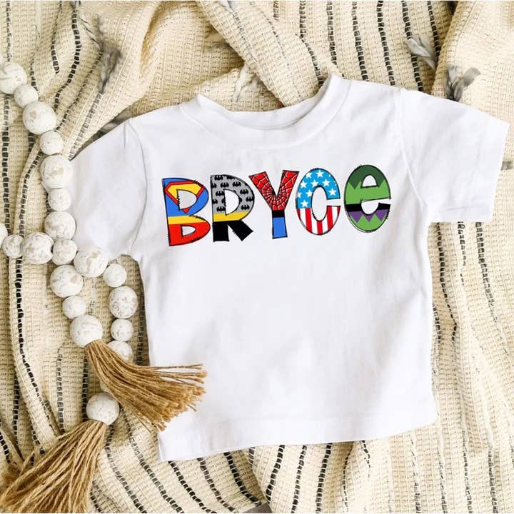 T-shirt met de naam van een superheld voor wholesale door Rockin’ 5A Apparel