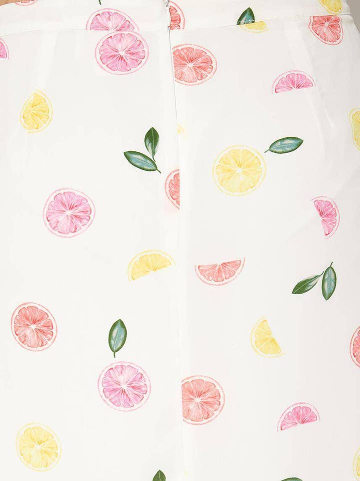 Robink - Wholesale Skirt - Women's - Nurode Plus Size Fruit Punch Button Front Midi Skirt in Frui