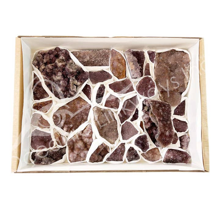 Oceanic Linkways Inc – Großhandel Spiritueller Stein/Kristall – DRUSE - AMETHYST, TÜRKISCHE B-QUALITÄT, 0,5-4" (KG)0